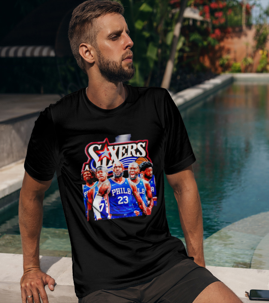 Philadelphia 76ers Star Players PHILA Jersey Sixers Basketball Team T-Shirt