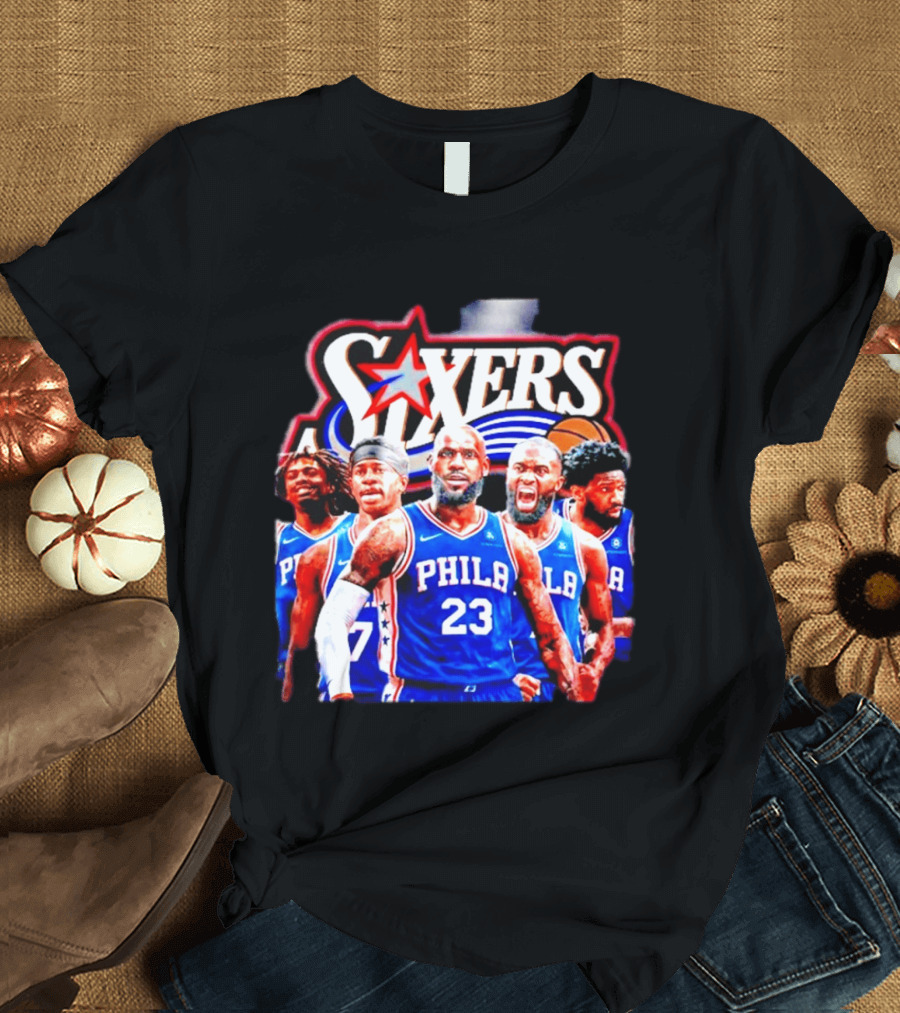 Philadelphia 76ers Star Players PHILA Jersey Sixers Basketball Team T-Shirt