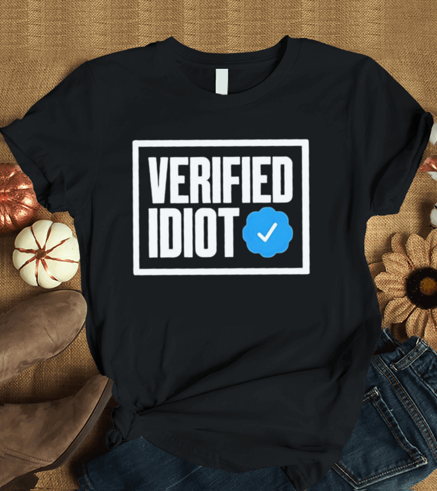 Verified Idiot Checkmark Box T-Shirt