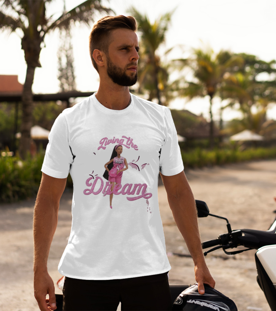 Living The Dream Barbie Angel 5 Basketball T-Shirt