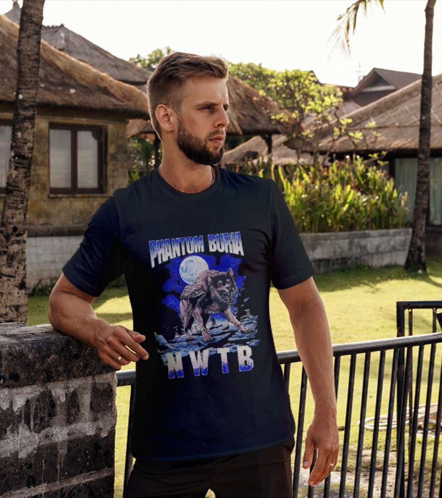 Phantom Burial NWTB Wolf And Snake Under Full Moon T-Shirt