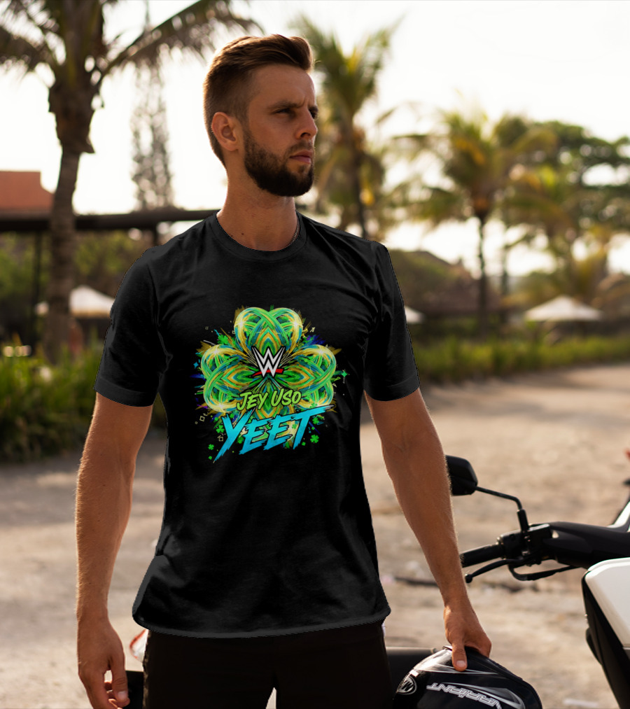 WWE Jey Uso Yeet St Patrick's Day 2026 Clover T-Shirt