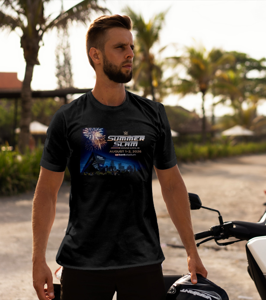 WWE SummerSlam Minneapolis August 1 2 2026 US Bank Stadium Event T-Shirt