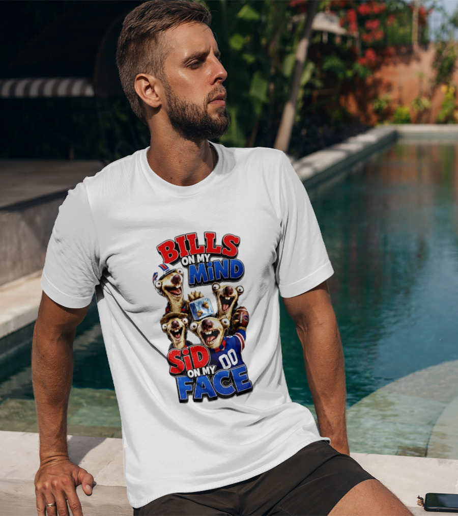 Buffalo Bills On My Mind Funny Sid Character Face Creation T-Shirt