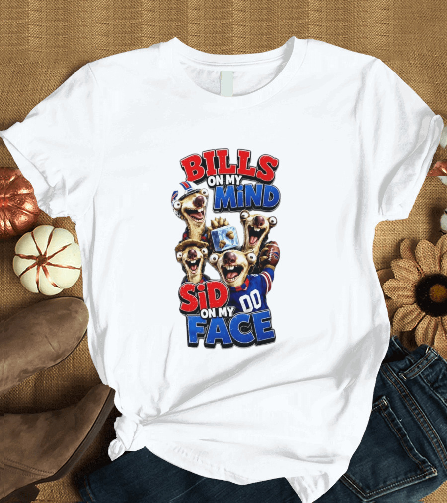 Buffalo Bills On My Mind Funny Sid Character Face Creation T-Shirt