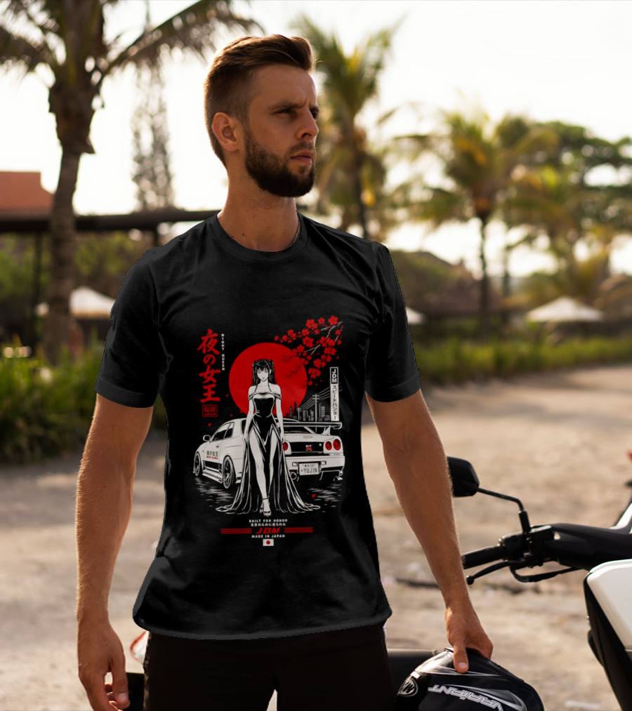 Yoru No Joō Night Queen Legend JDM Speed Hunter Built For Honor Tokyo Drift Skyline T-Shirt
