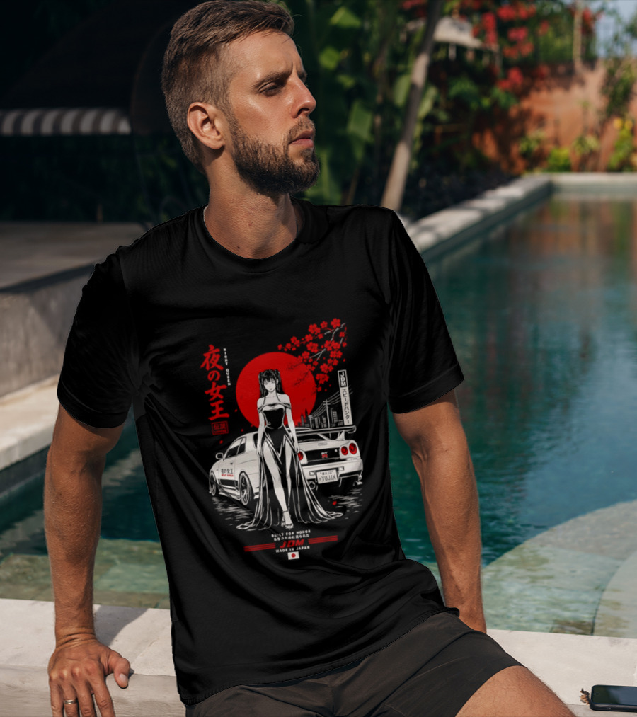 Yoru No Joō Night Queen Legend JDM Speed Hunter Built For Honor Tokyo Drift Skyline T-Shirt