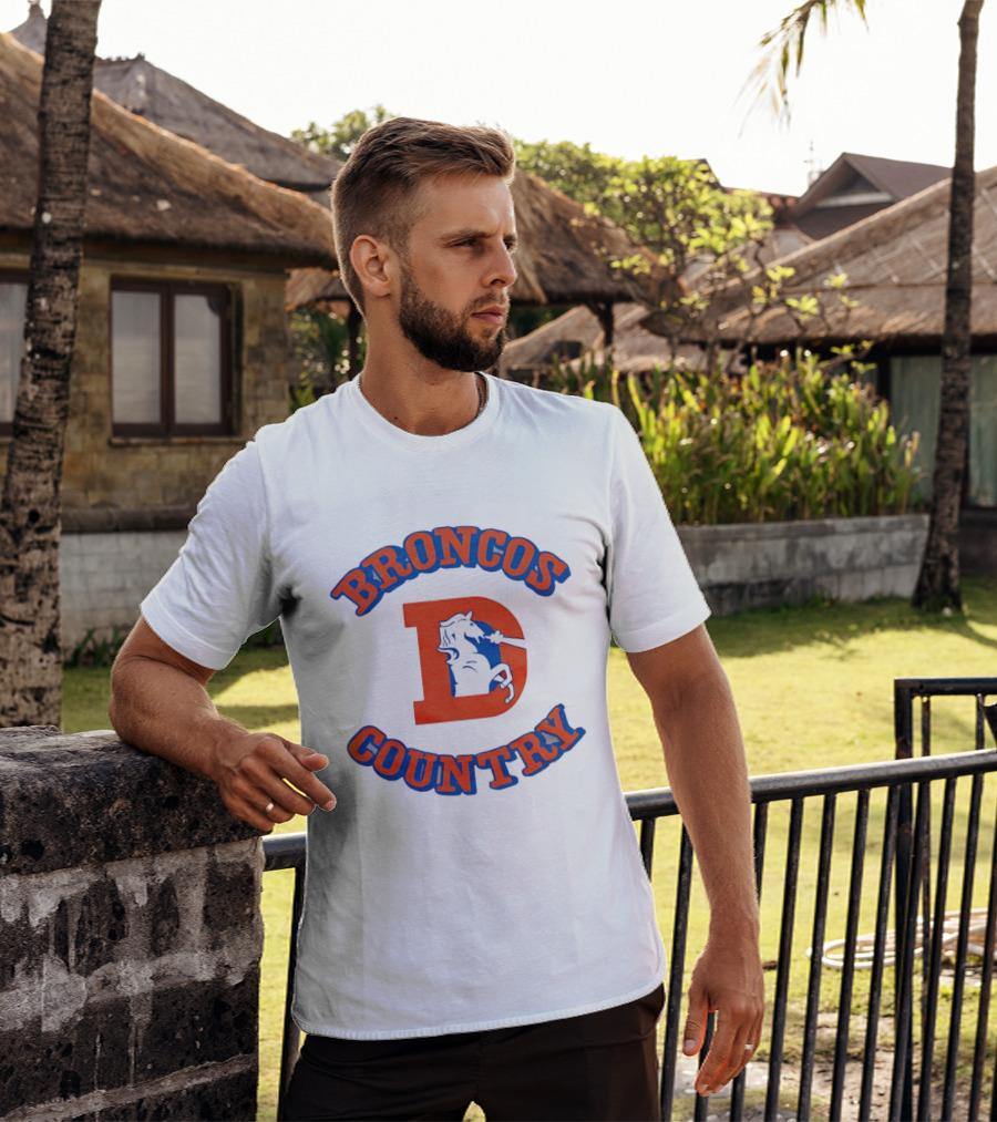 Broncos Country D Letter Horseshoe T-Shirt