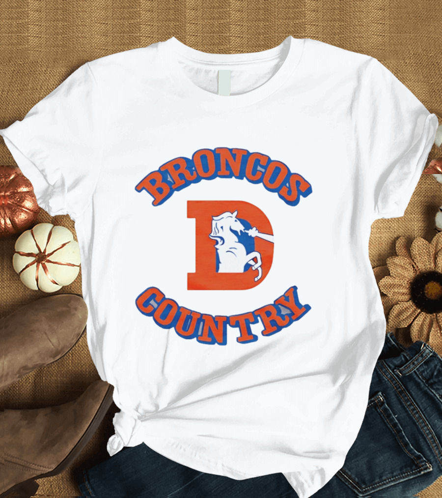 Broncos Country D Letter Horseshoe T-Shirt