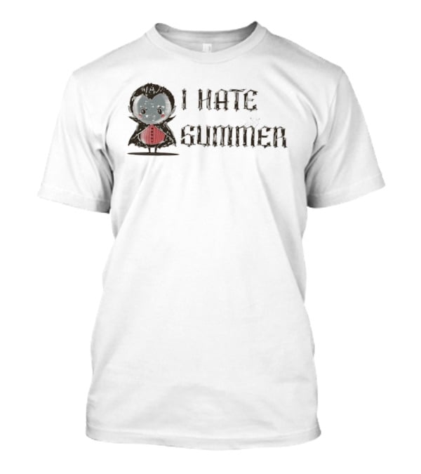 Dracula I Hate Summer Cute Vampire Comic T-Shirt