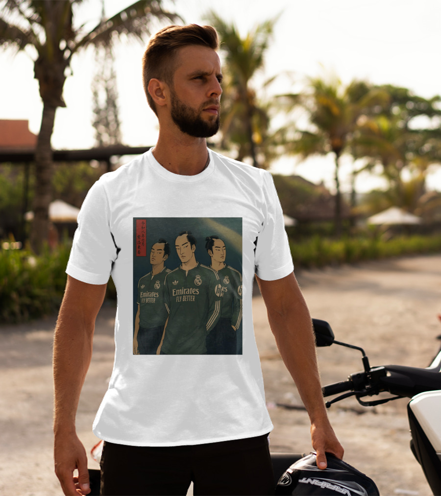 Emirates Fly Better Real Madrid Adidas Samurai Japanese T-Shirt