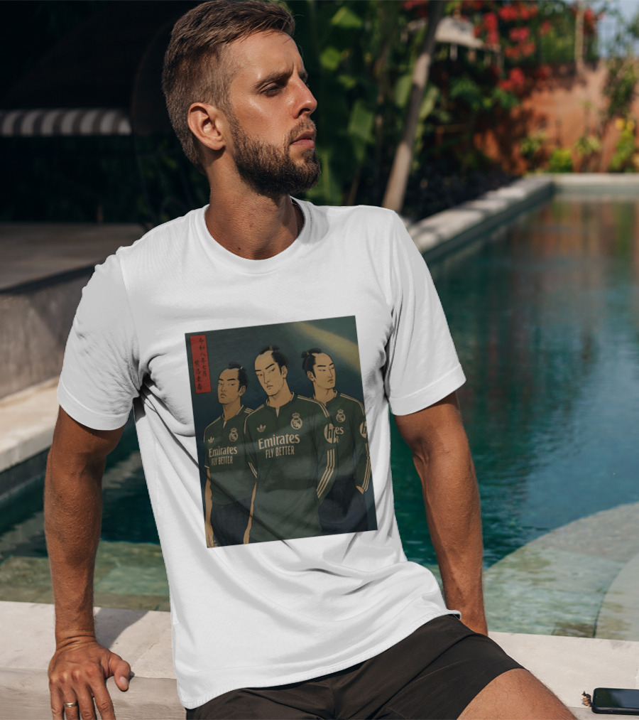Emirates Fly Better Real Madrid Adidas Samurai Japanese T-Shirt
