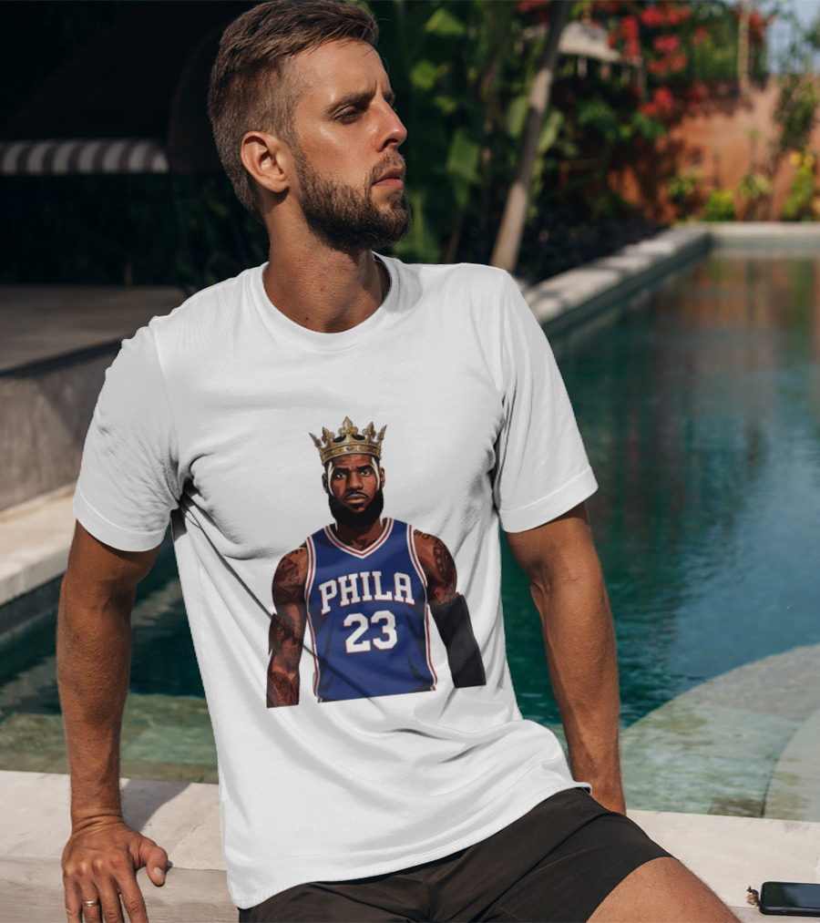 LeBron James #23 Philadelphia 76ers King Phila Basketball T-Shirt