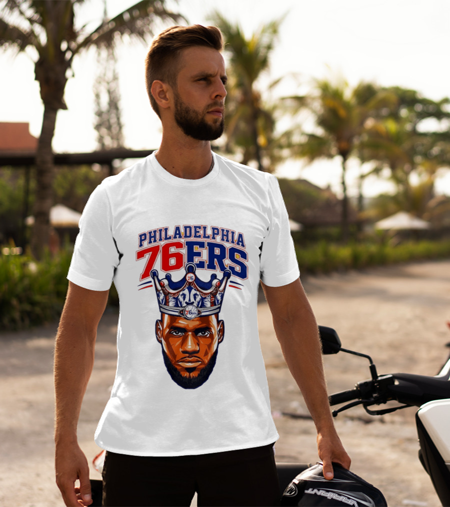 Philadelphia 76ers Lebron James 23 Basketball King Crown T-Shirt