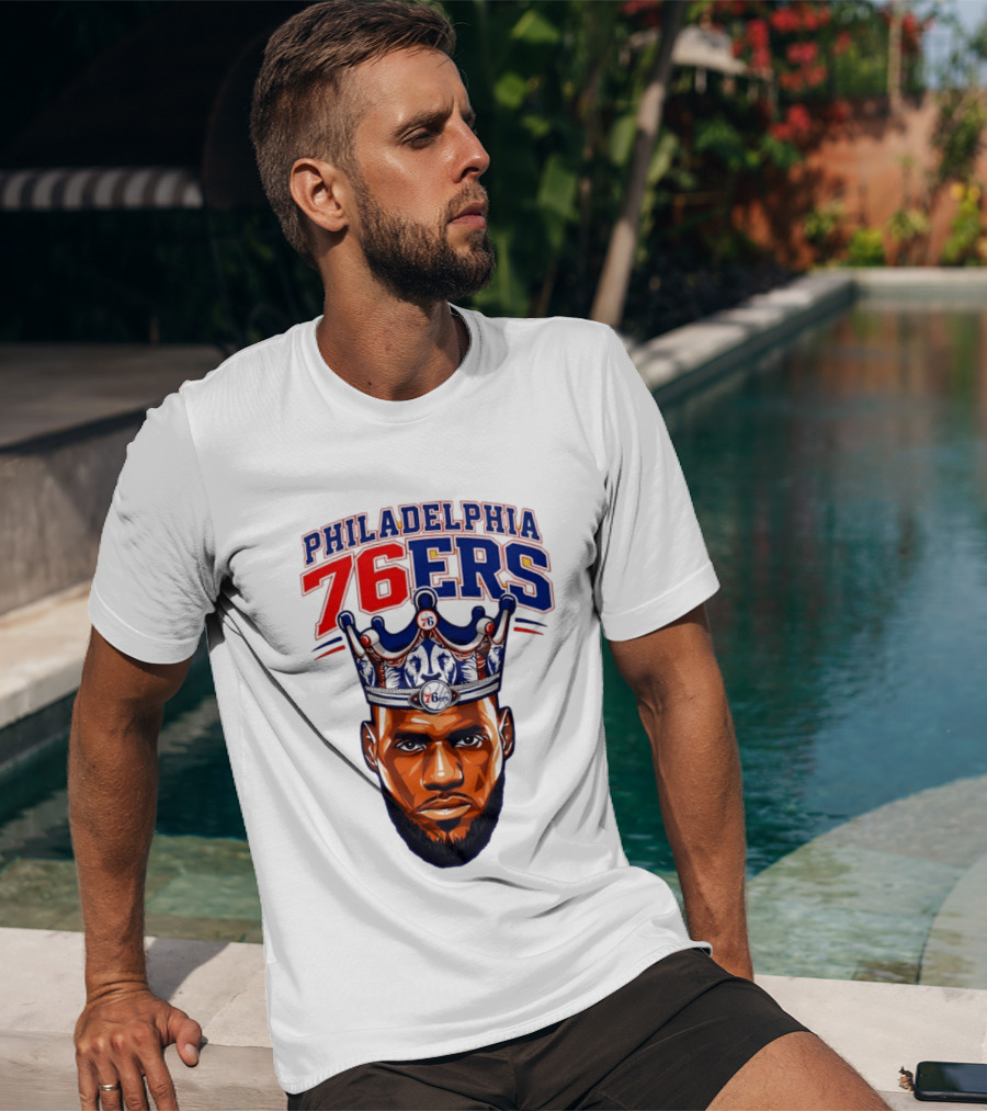 Philadelphia 76ers Lebron James 23 Basketball King Crown T-Shirt