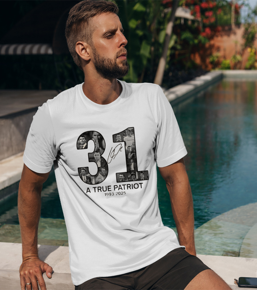 Thank You Charlie Kirk 31 A True Patriot 1993 2025 T-Shirt
