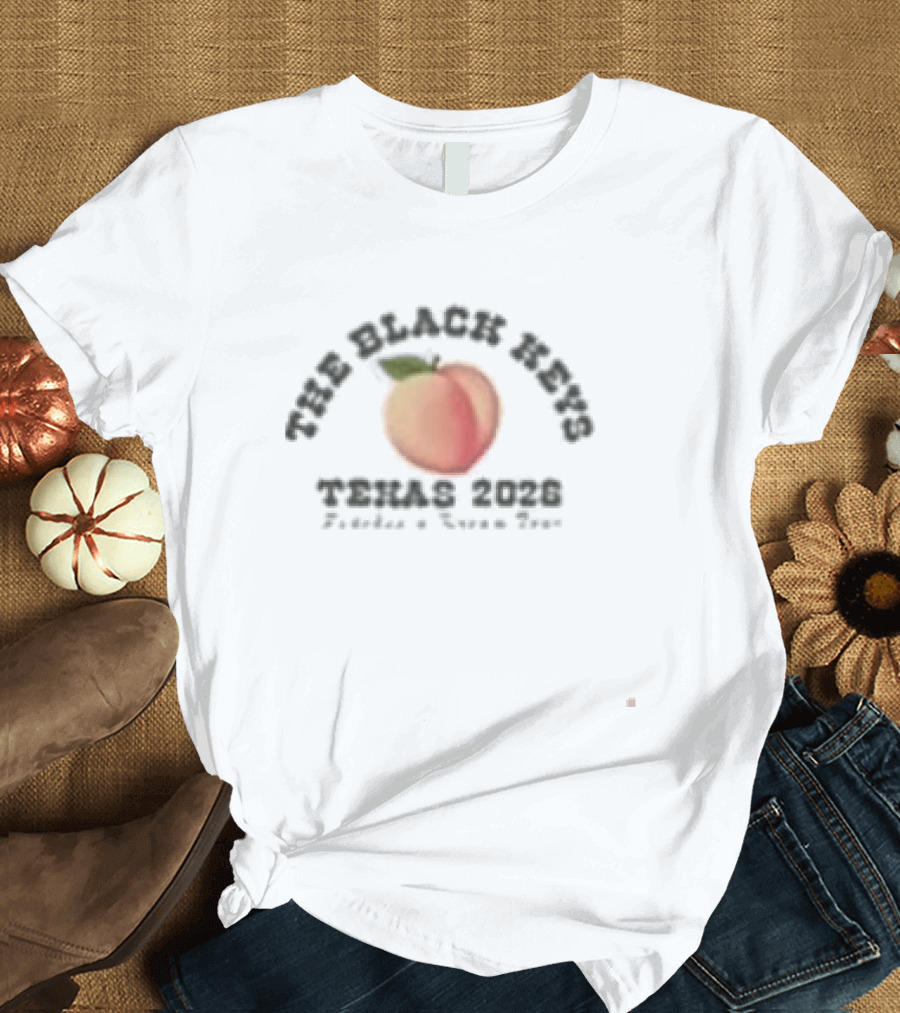 The Black Keys Peaches N Kream Tour 2026 Texas Houston New Braunfels Peach T-Shirt