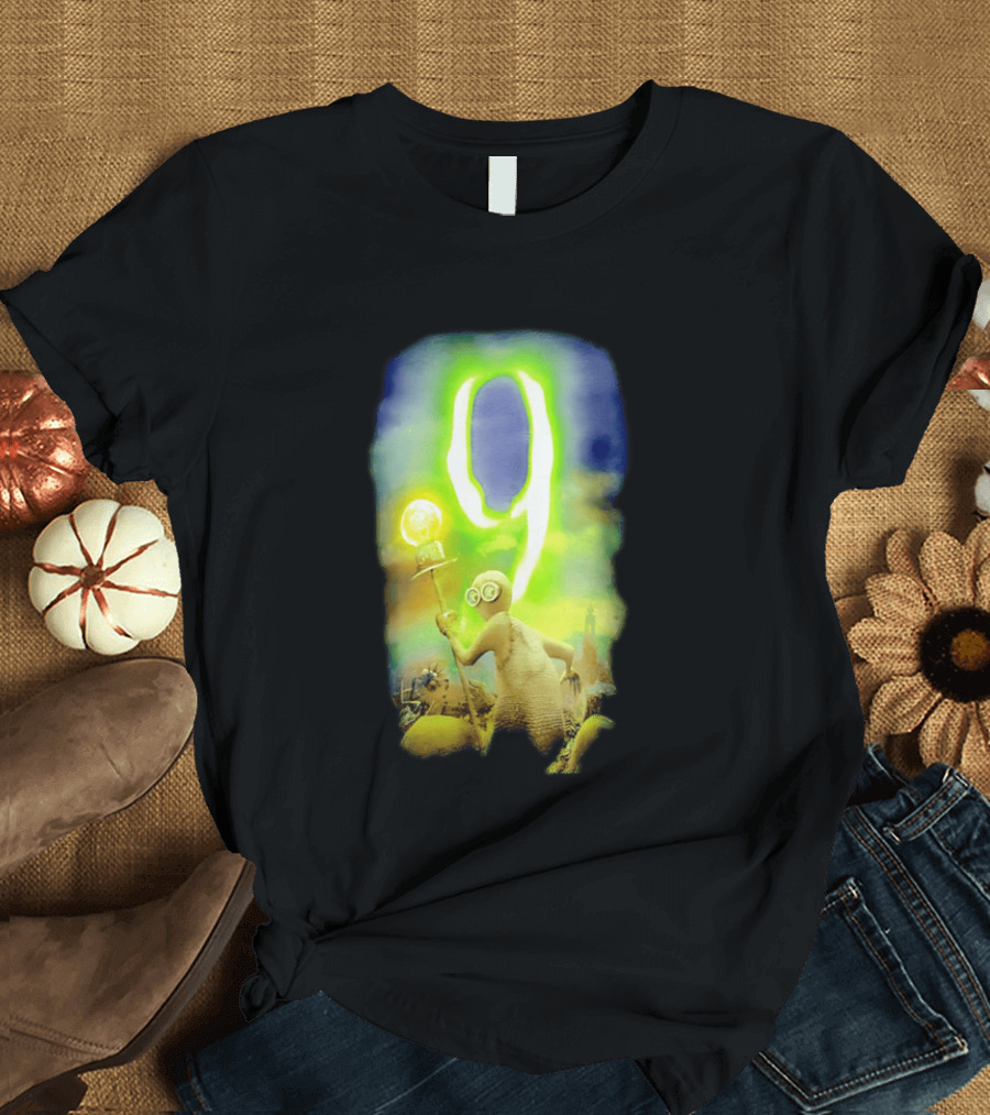 9 Movie Iconic Character With Light Bulb Staff And Gas Mask T-Shirt