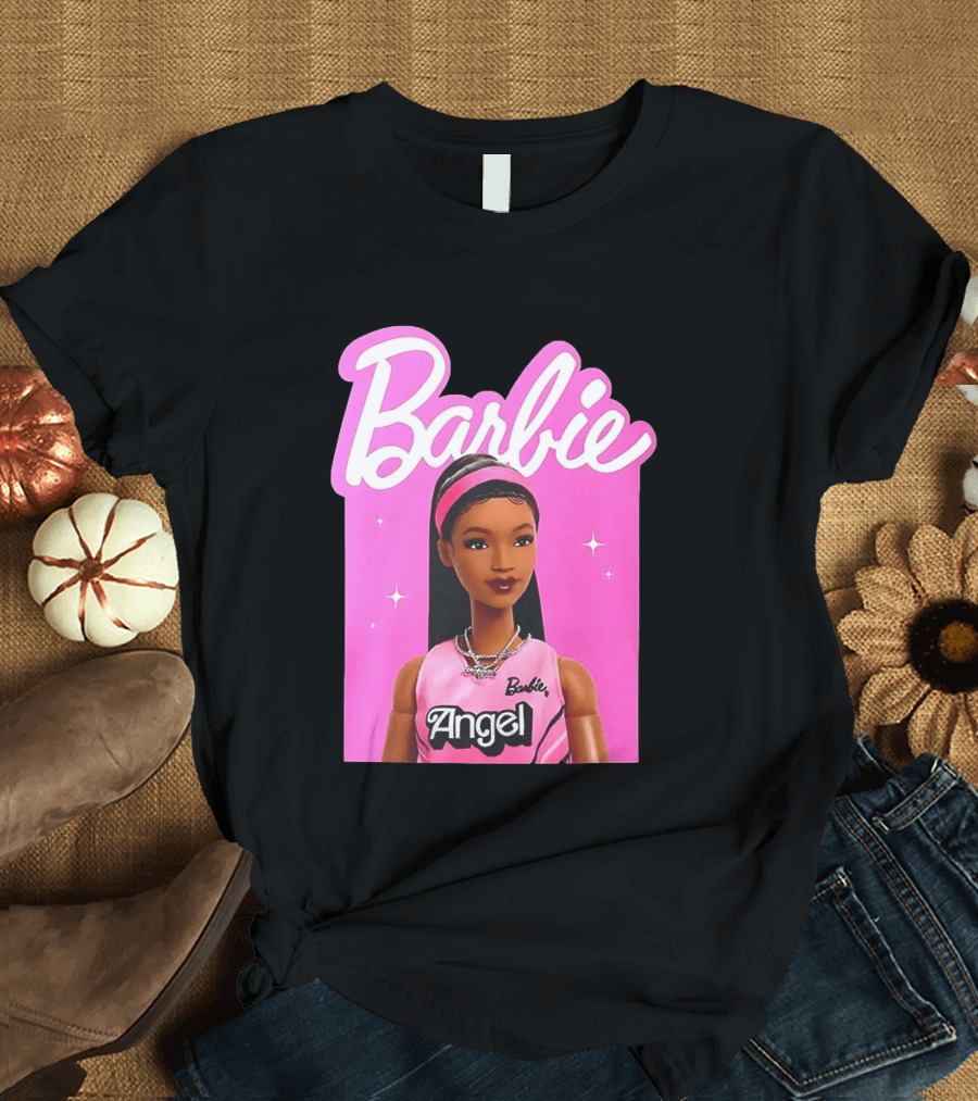 Angel Reese Barbie Doll Basketball Jersey Pink T-Shirt