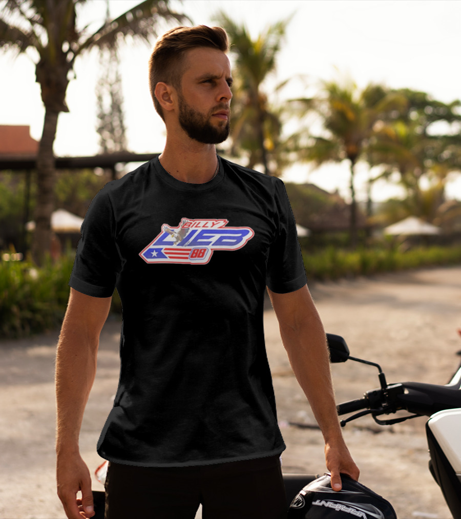 Billy Lieb No 88 Racing Driver American Eagle And Flag T-Shirt