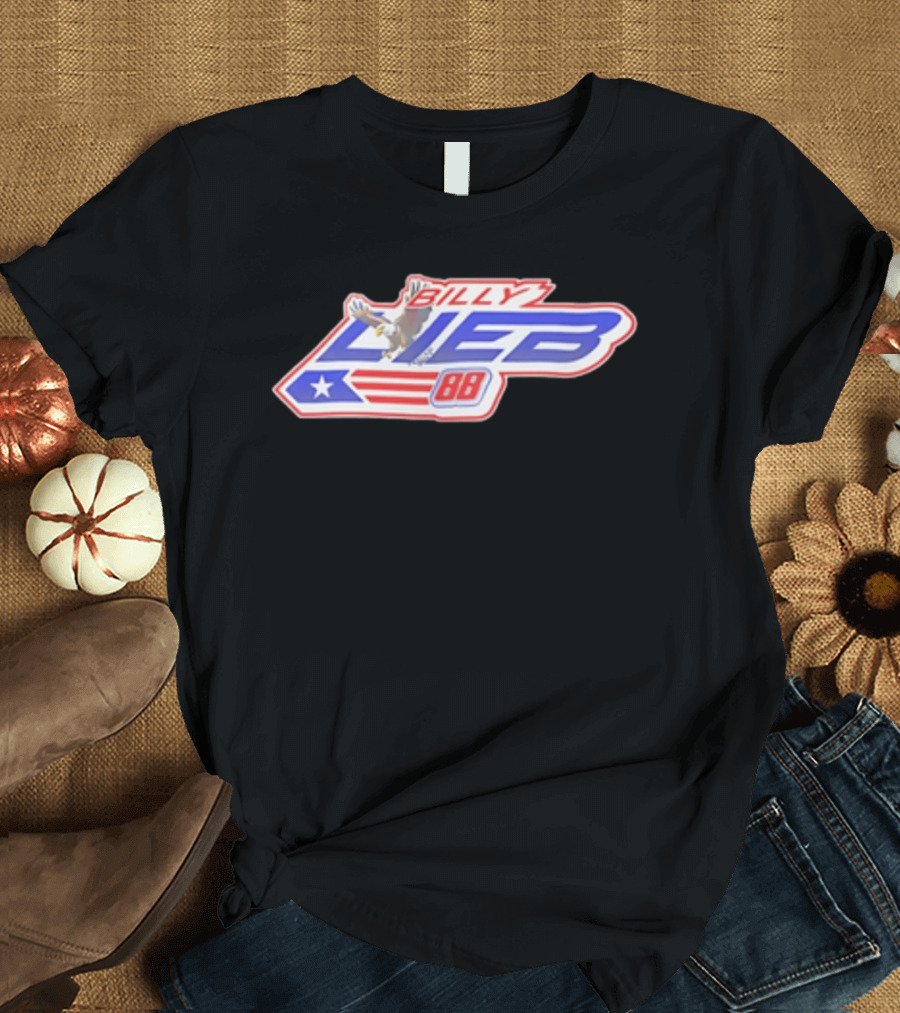 Billy Lieb No 88 Racing Driver American Eagle And Flag T-Shirt