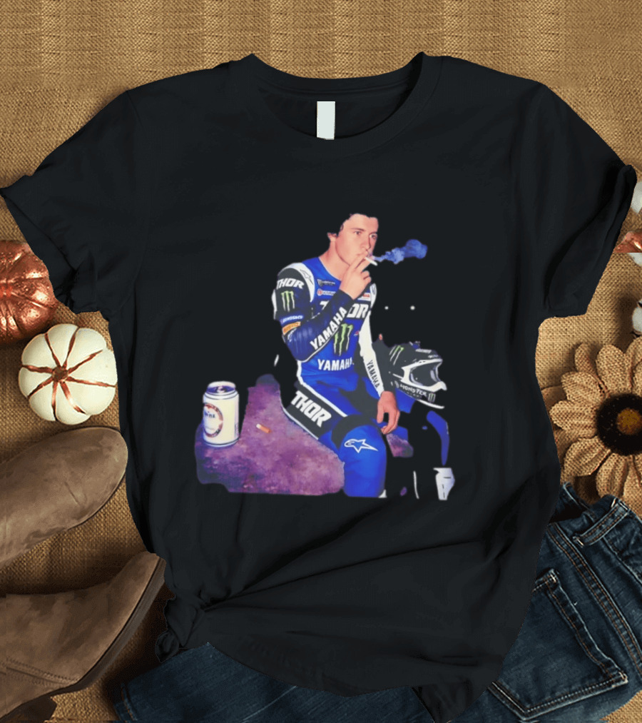 Haiden Deegan Yamaha Thor Monster Energy Smoking Image T-Shirt