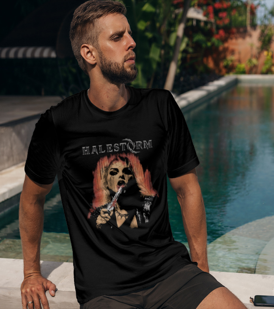 Halestorm Don't Forget To Smile Rain Blood T-Shirt
