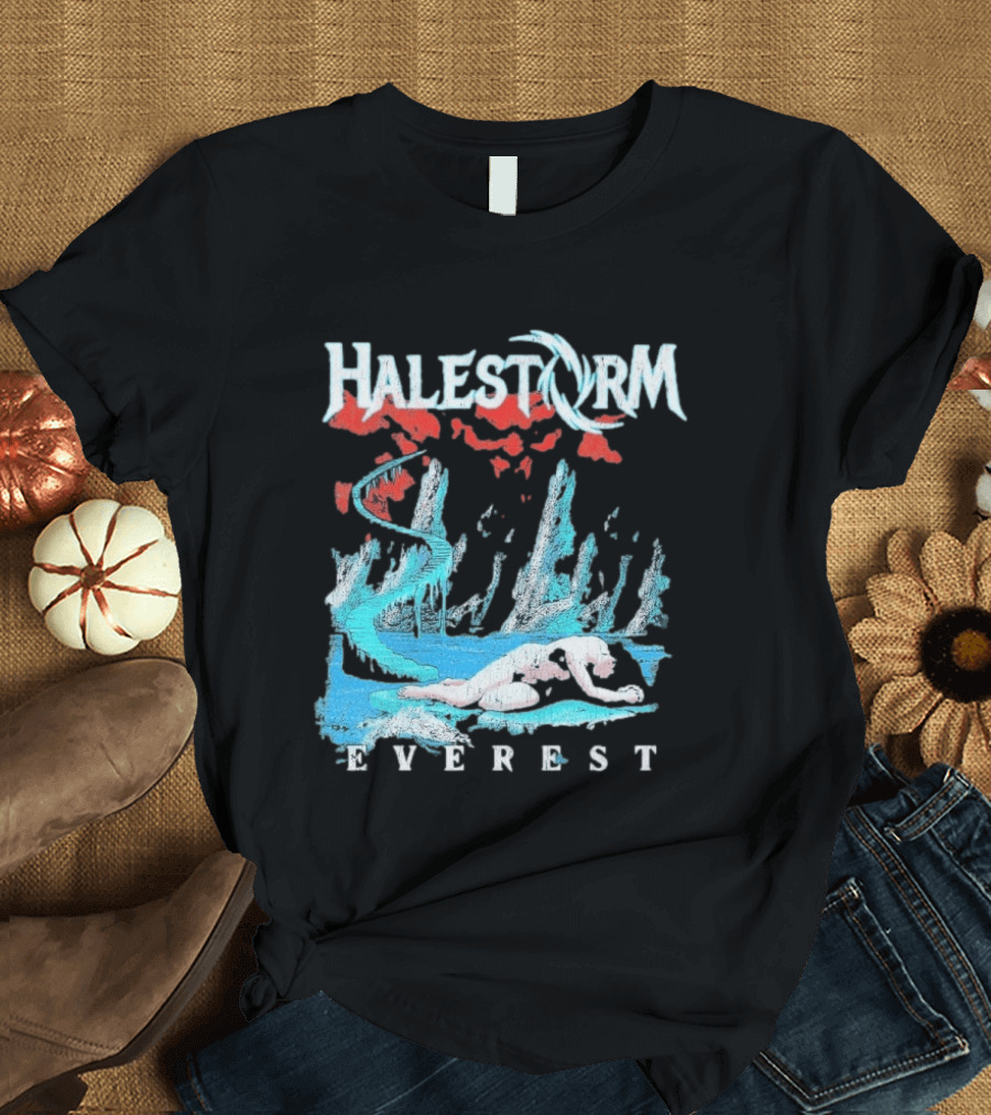 Halestorm Everest Distressed Surreal Mountain Landscape T-Shirt