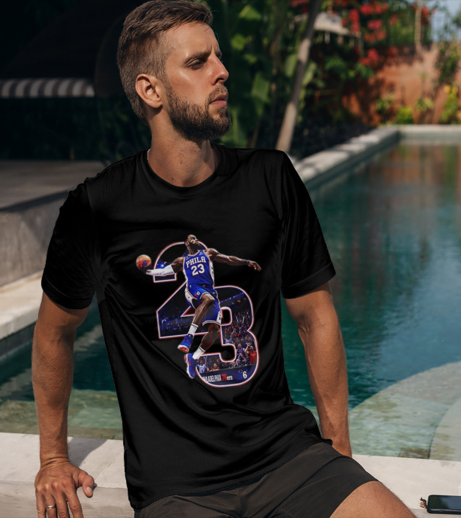 Philadelphia 76ers LeBron James 23 NBA Jump Dunk T-Shirt