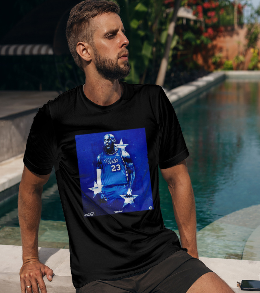 LeBron James Philadelphia 76ers Philly 23 Blue Stars T-Shirt