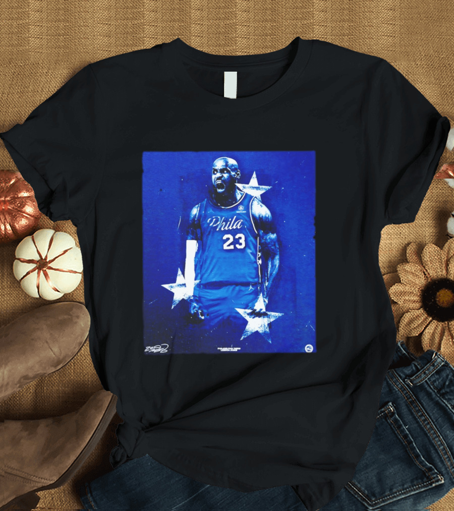 LeBron James Philadelphia 76ers Philly 23 Blue Stars T-Shirt