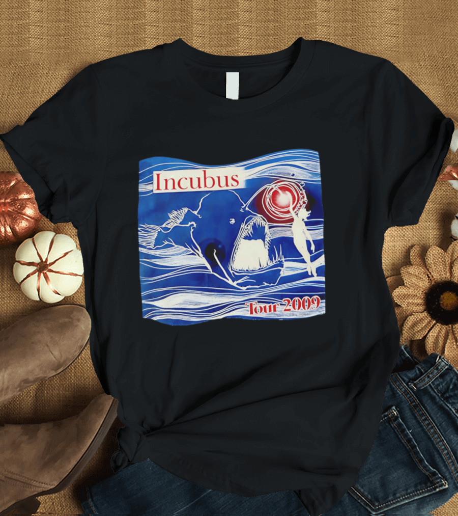 Incubus Tour 2009 Anglerfish Mermaid T-Shirt