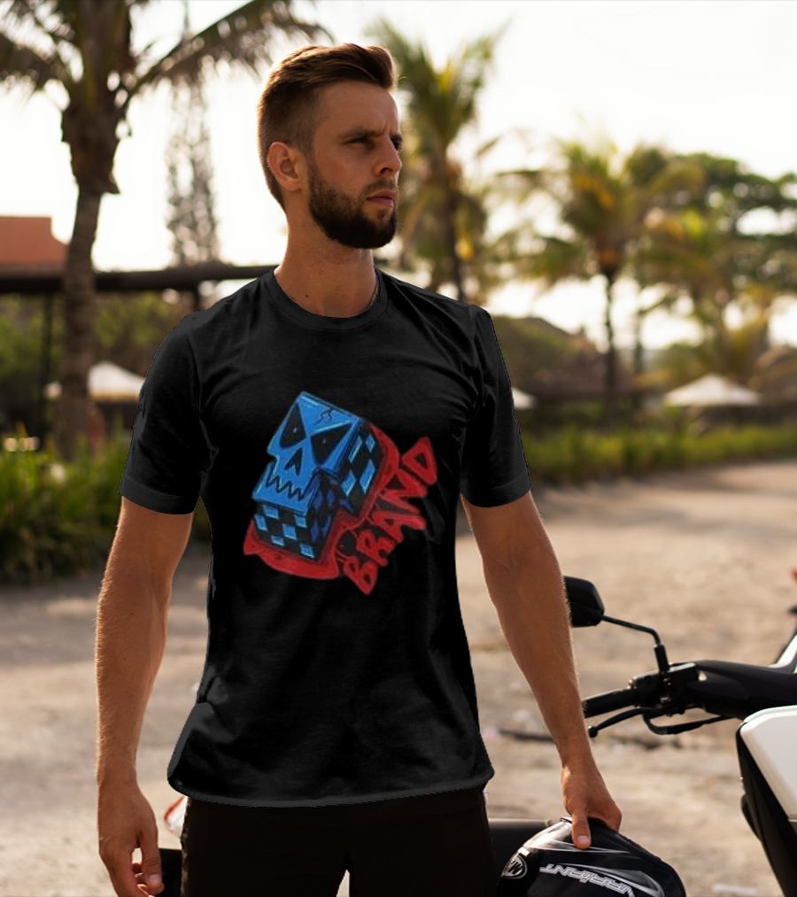 Don't Let Your Love For Somebody Overlook The Reality Of The Situation Skull Cube Brand T-Shirt