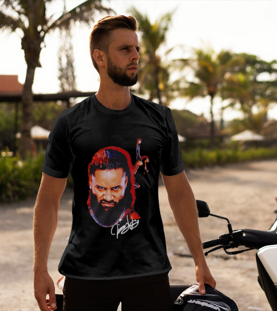 Jimmy Uso Autograph Pointing Sky WWE T-Shirt