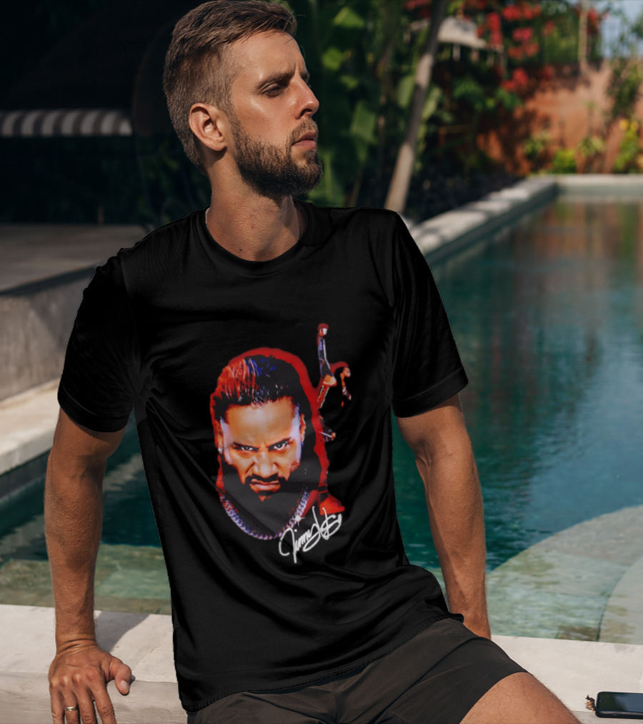 Jimmy Uso Autograph Pointing Sky WWE T-Shirt