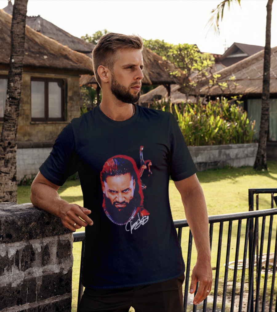 Jimmy Uso Autograph Pointing Sky WWE T-Shirt