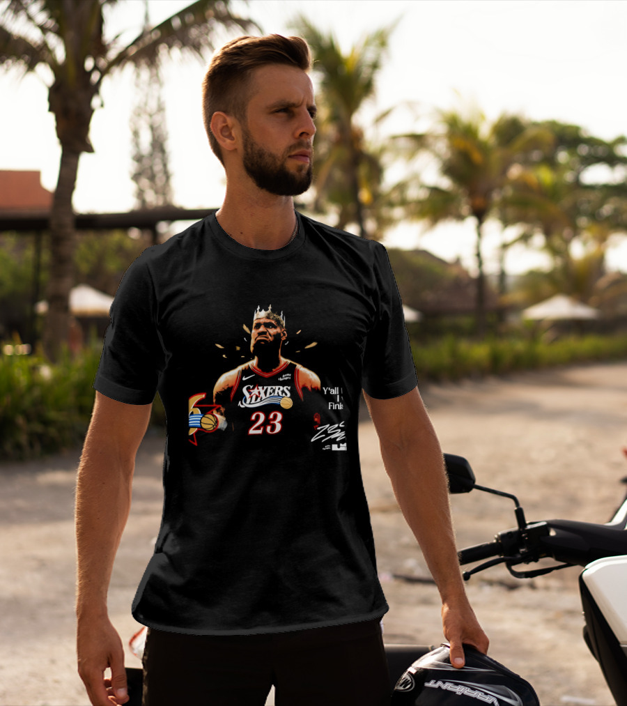 King LeBron James 23 Philadelphia 76ers Crossover Art NBA Basketball T-Shirt