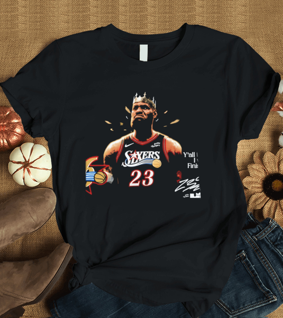 King LeBron James 23 Philadelphia 76ers Crossover Art NBA Basketball T-Shirt