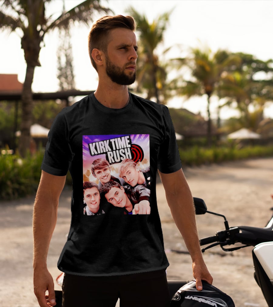 Kirk Time Rush Band Members With Palm Trees T-Shirt