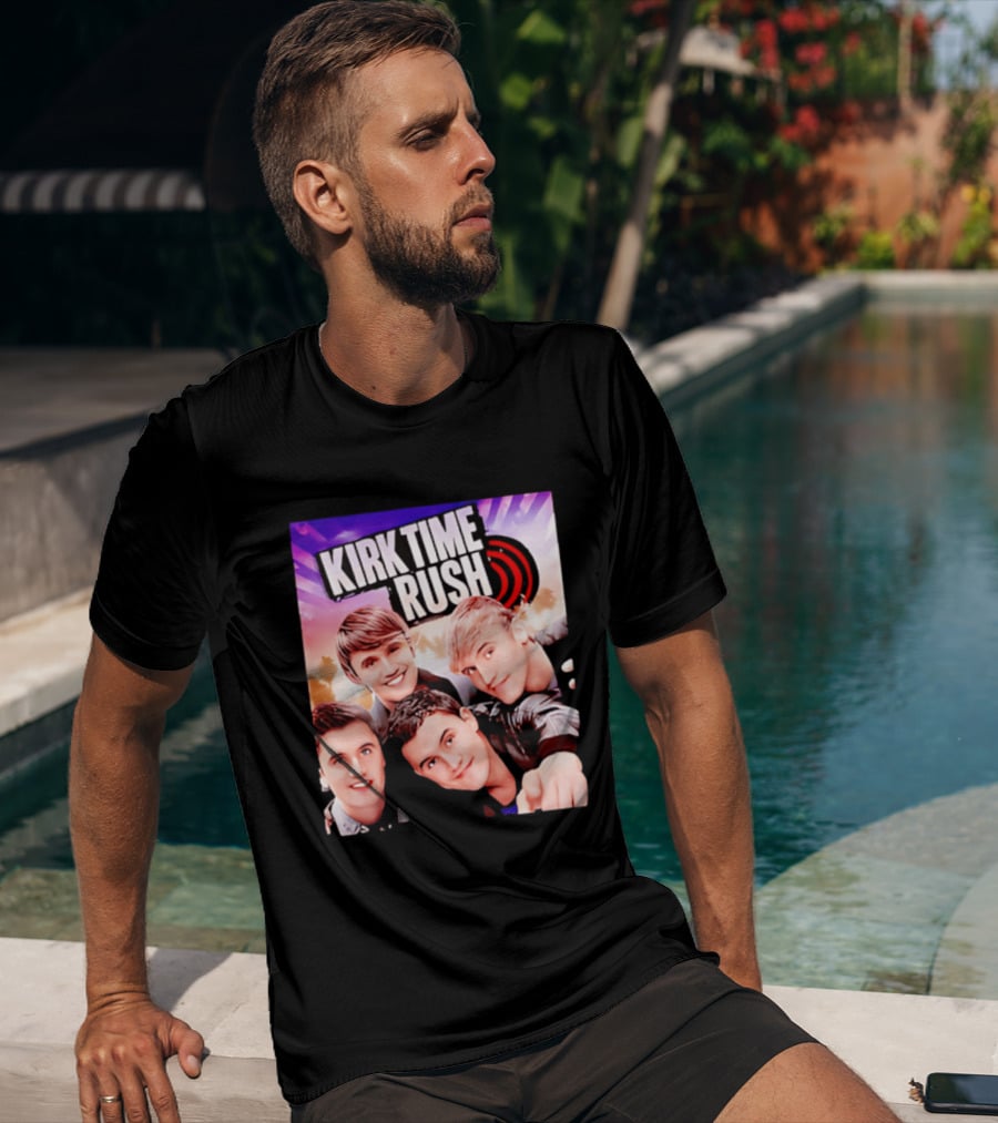 Kirk Time Rush Band Members With Palm Trees T-Shirt