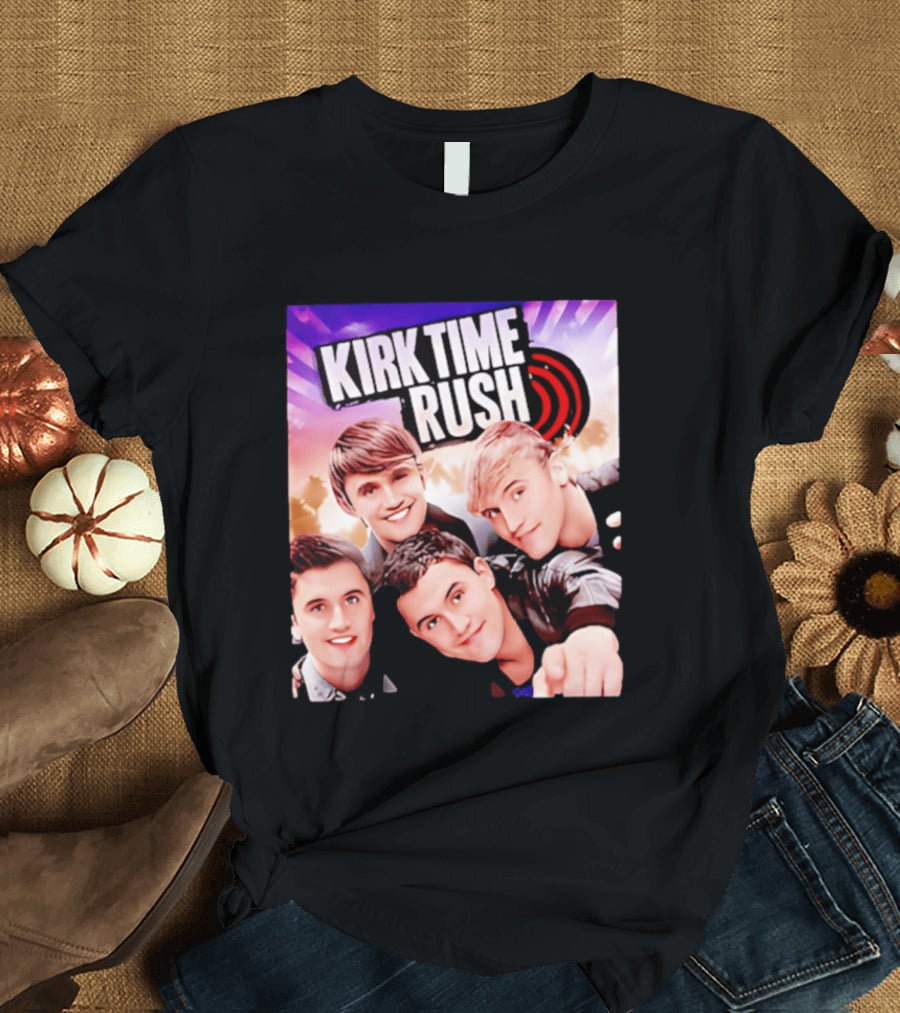 Kirk Time Rush Band Members With Palm Trees T-Shirt