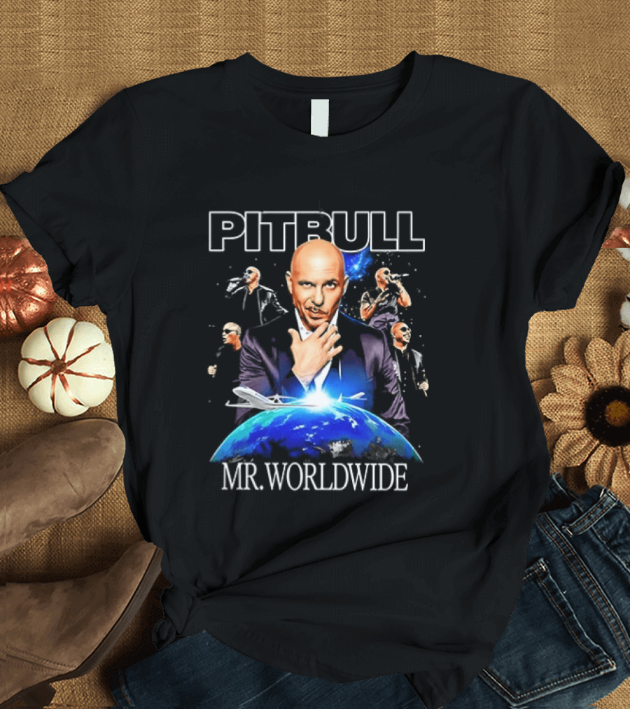 PITBULL Mr Worldwide Armando Christian Pérez Collage T-Shirt