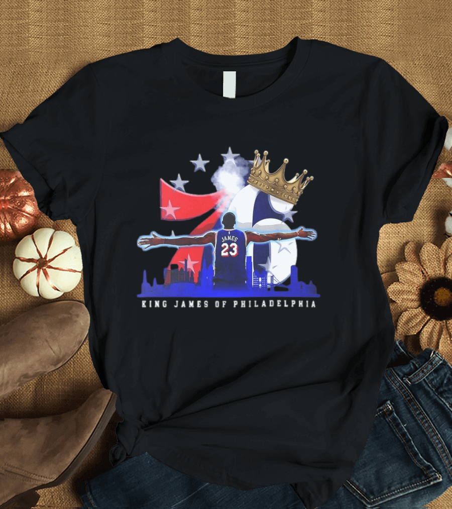 LeBron James NBA 76ers King James Of Philadelphia T-Shirt