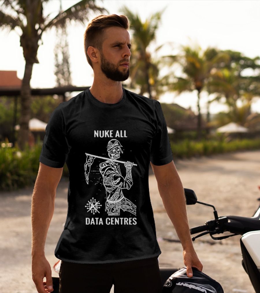 Nuke All Data Centres 2026 AI Skull Soldier Nuclear T-Shirt