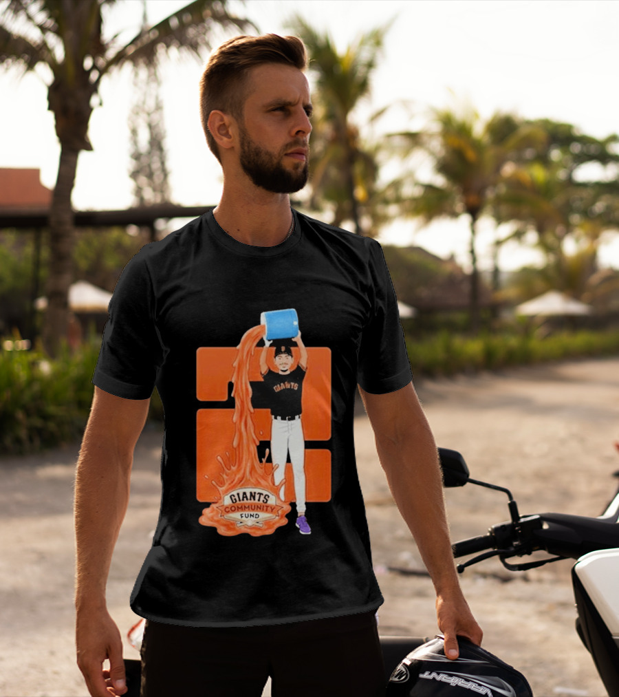 San Francisco Giants Community Fund Player Orange Bucket Splash T-Shirt