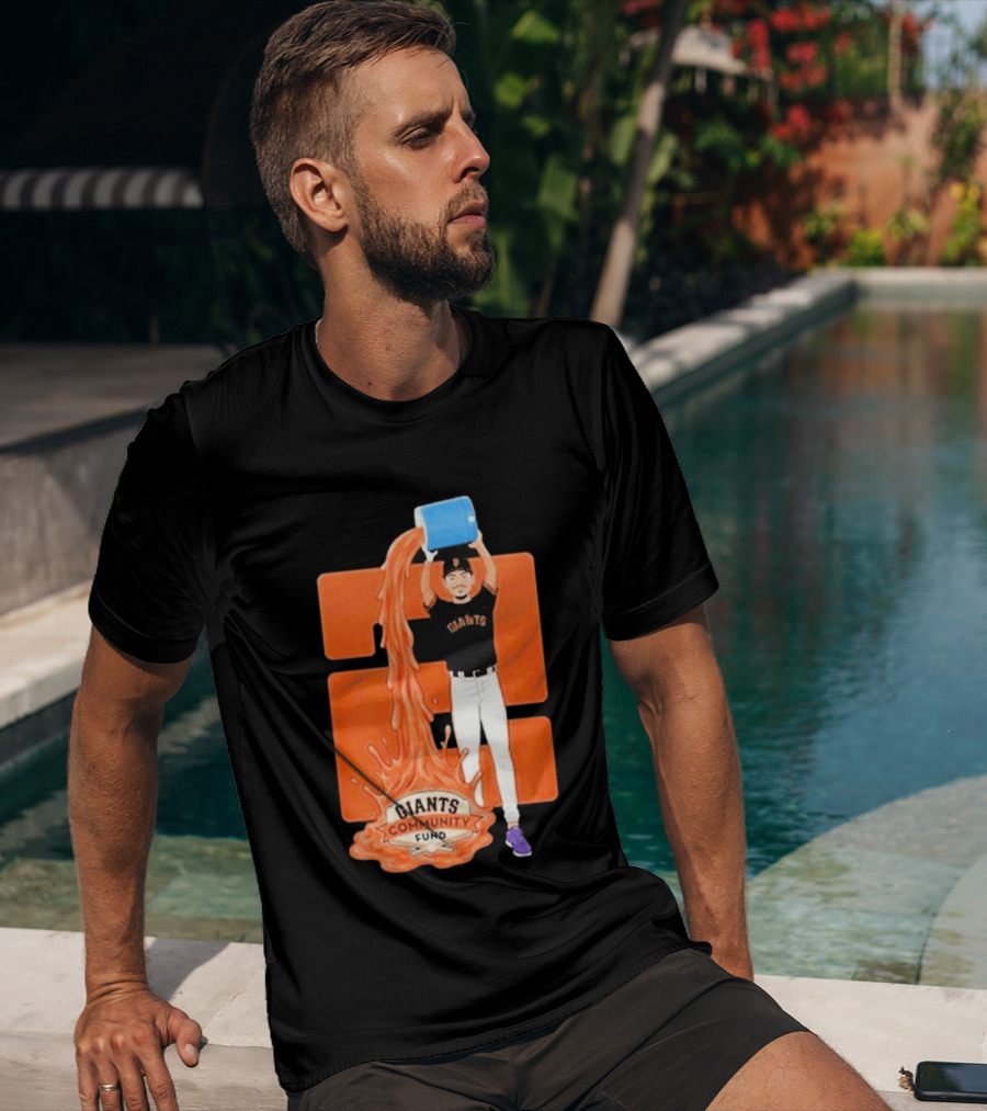 San Francisco Giants Community Fund Player Orange Bucket Splash T-Shirt