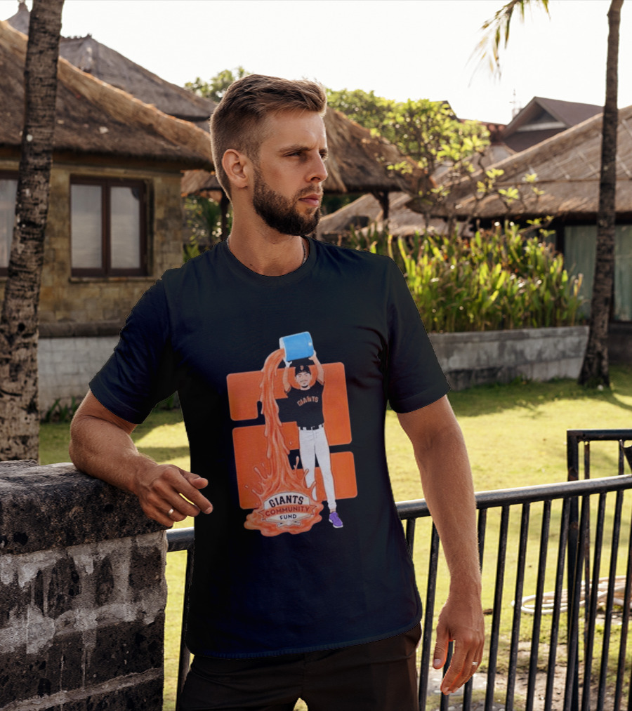 San Francisco Giants Community Fund Player Orange Bucket Splash T-Shirt