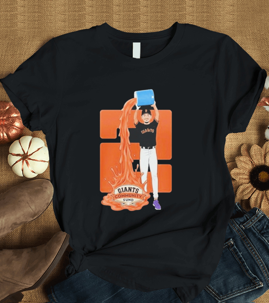 San Francisco Giants Community Fund Player Orange Bucket Splash T-Shirt