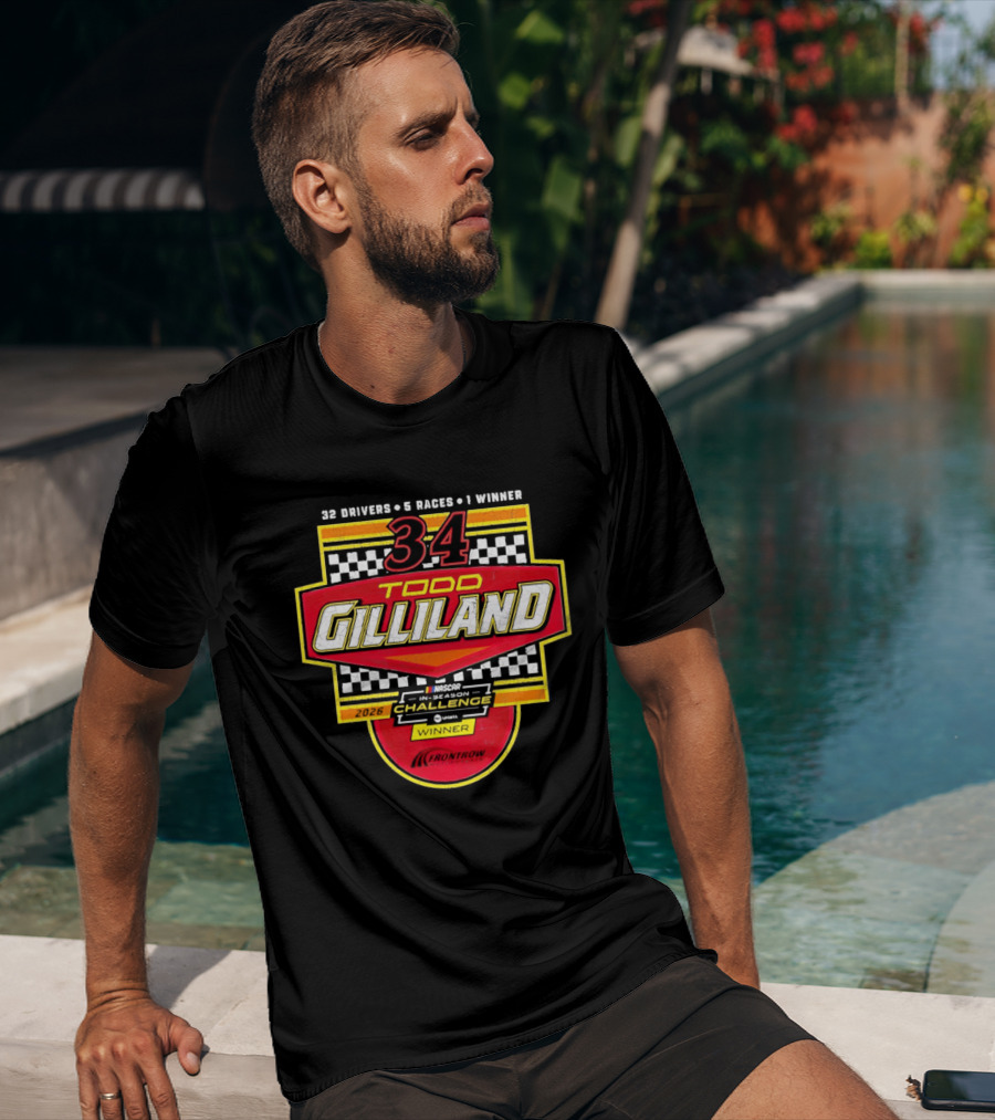 Todd Gilliland 34 Drivers Races Winner 2026 Challenge T-Shirt
