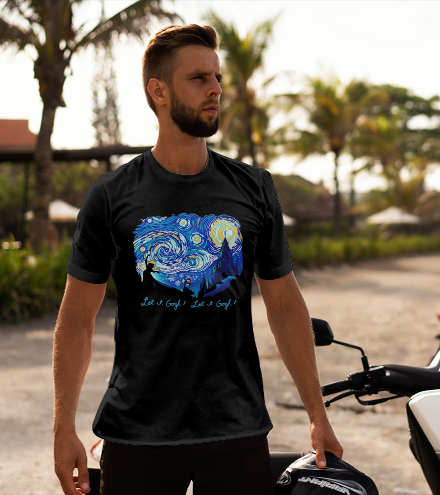 Van Gogh's Starry Night Let It Gogh Frozen T-Shirt